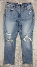 Abercrombie  Fitch Skinny High Rise Jeans Womens Sz 28 Light Wash Distressed