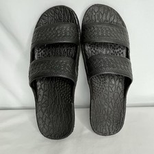 Pali Hawaii Black Jesus Hawaiian Sandals Jandals Unisex Men s Size 8