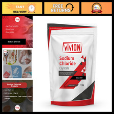 Pharmaceutical Grade Sodium Chloride USP - 1 kg Purified Salt for Saline Solutio