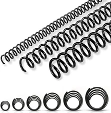 150 Pack Spiral Binding Coils, 4:1 Pitch Plastic Binding Coils Kit, 6 Different 