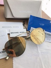 MICHAEL KORS LON Sunglasses Gold Mirror Lightweight Frame