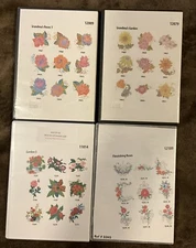 #110 OESD Machine Embroidery Take-out Lot Of 4 Garden Roses