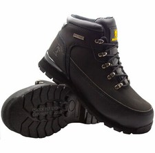 MENS MAXSTEEL LEATHER SAFETY WORK BOOTS STEEL TOE CAP ANKLE HIKER  SHOES SIZE