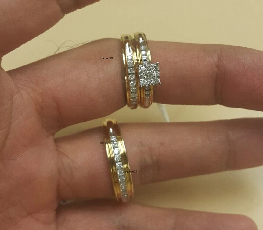 Wedding ring sales sets ebay