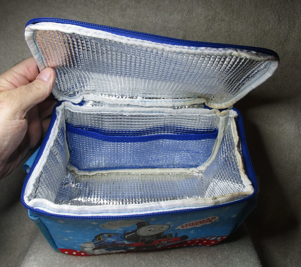 Bolsa de almuerzo oficial THOMAS AND FRIENDS Trains niños aislada azul buen estado Foto 2 de 4