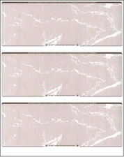 50 Blank Check Stock Paper - 3 Per Page Business Computer Check - Brown Marble