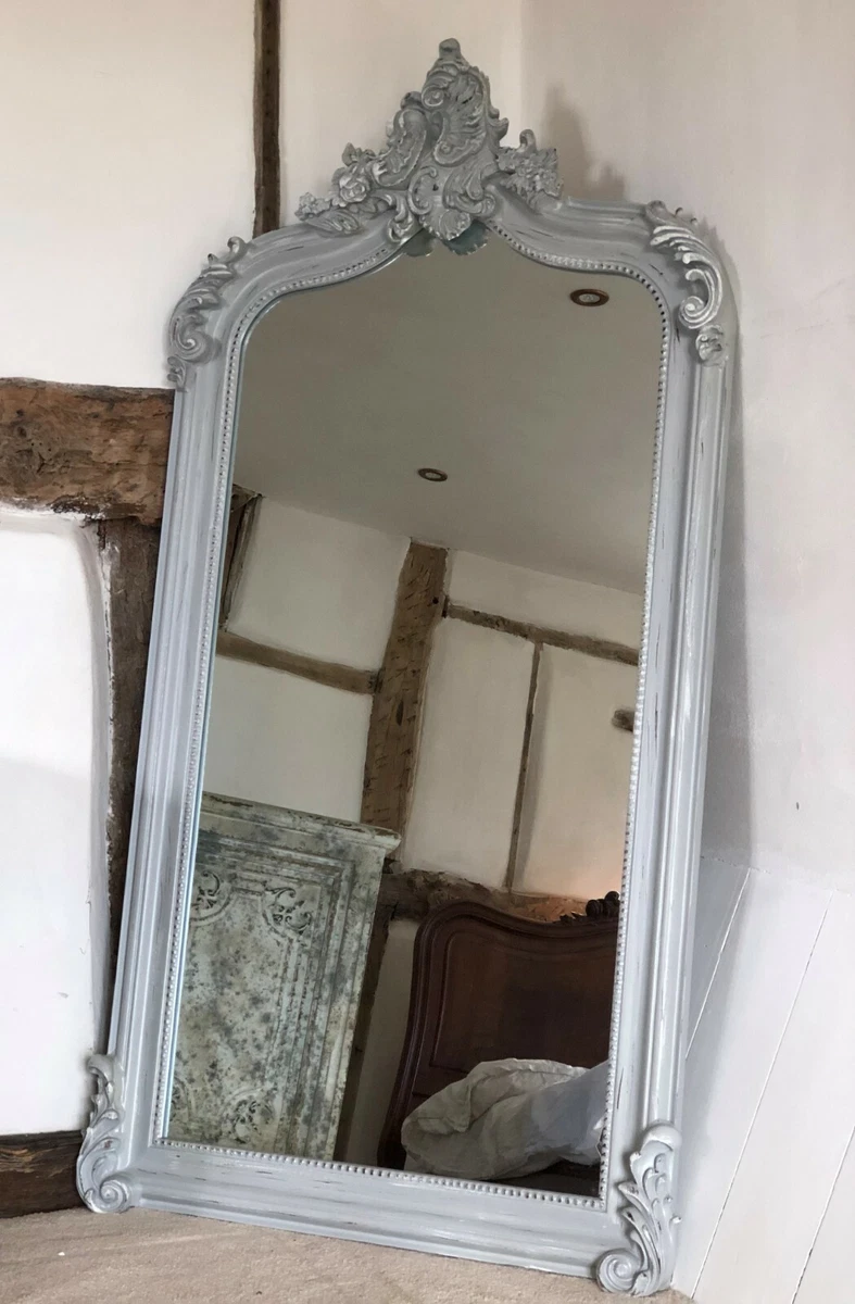 Grey on sale large mirror