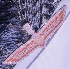 1.5ct Passing Tester Moissanite Men's Custom Name Flying Pendant Real 925 Silver