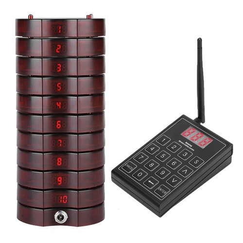 Restaurant Wireless Paging System Queuing 10/20/30Coaster Pager for Food Truck - Photo 8/15