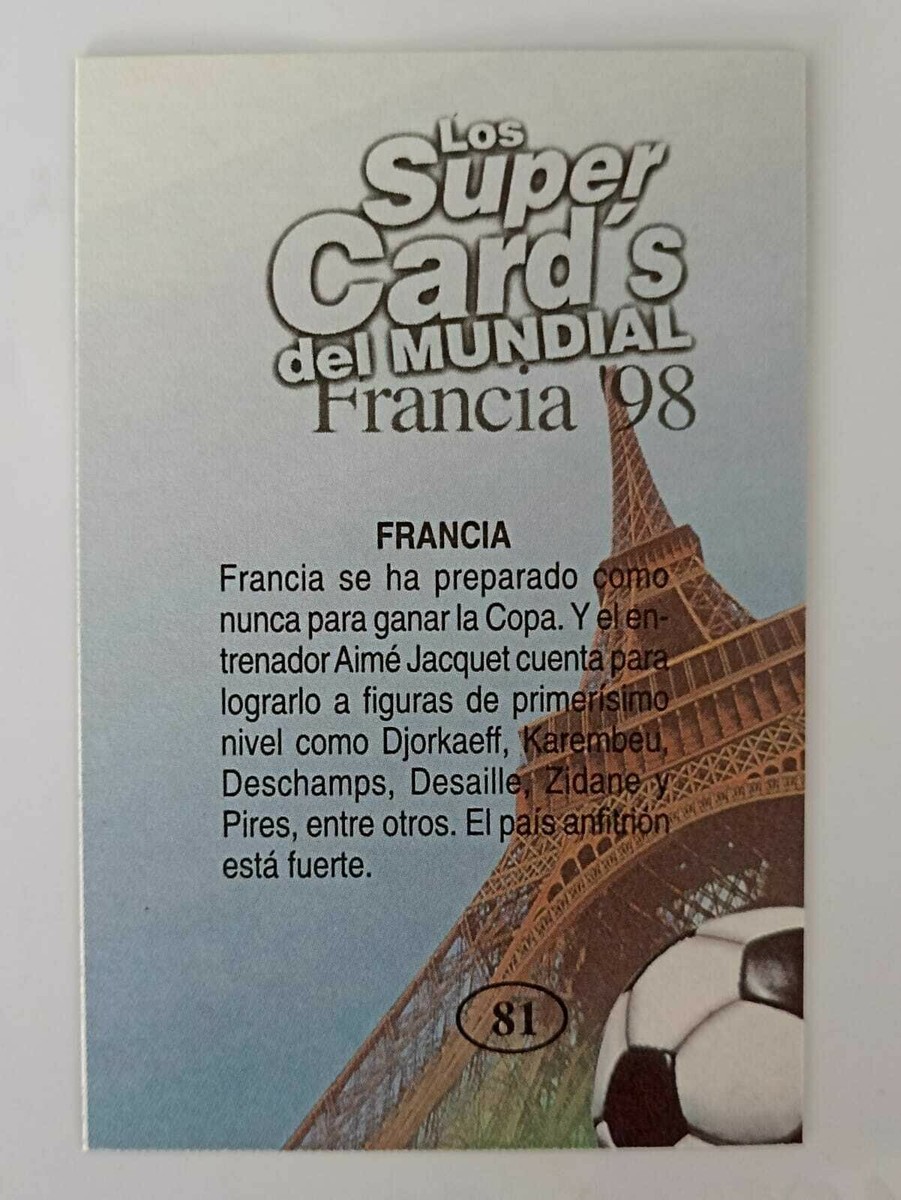 フランスワールドカップ1998カード81枚 France 1998 World Cup winners football trading cards | eBay