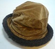 Vintage Brown Faux Fur Hat Lined Unisex