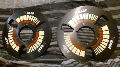 Set of Basf Emtec Rmgi Pyral style studio master  tape reels.