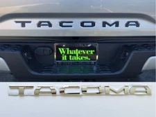 3D Raised Tailgate Insert Letters fits 2016-2023 Toyota Tacoma Chrome Emblem