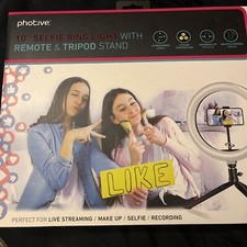 New Photive 10" Selfie Ring Light with Remote  Tripod Stand Photo Accessory