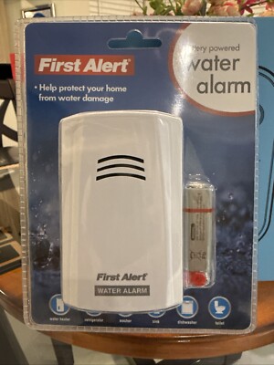First Alert Water Alarm Battery Powered Brand New Sealed WA100 With Batteries