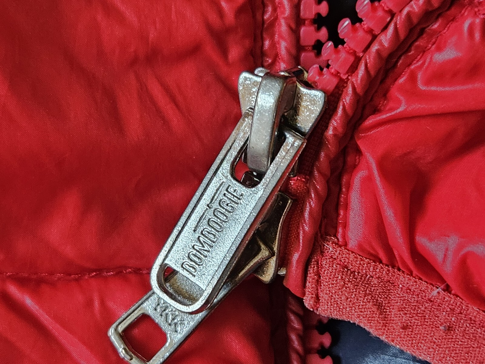 BOMBOOGIE Red Down Jacket Size M - image 4