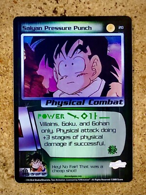 2000 Score Dragon Ball Z Saiyan Saga Foil Saiyan Pressure Punch #20