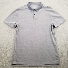 Dkny Shirt Mens XL Gray Short Sleeve Casual Golf Polo