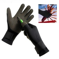 3mm Diving Gloves Cut Resistant Keep Warm Black Gloves for Spearfishing Snorkel