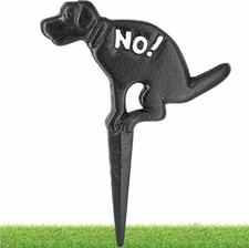 No Peeing Dog Sign Decorative Yard Sign Black Cast Iron With Gold Letters