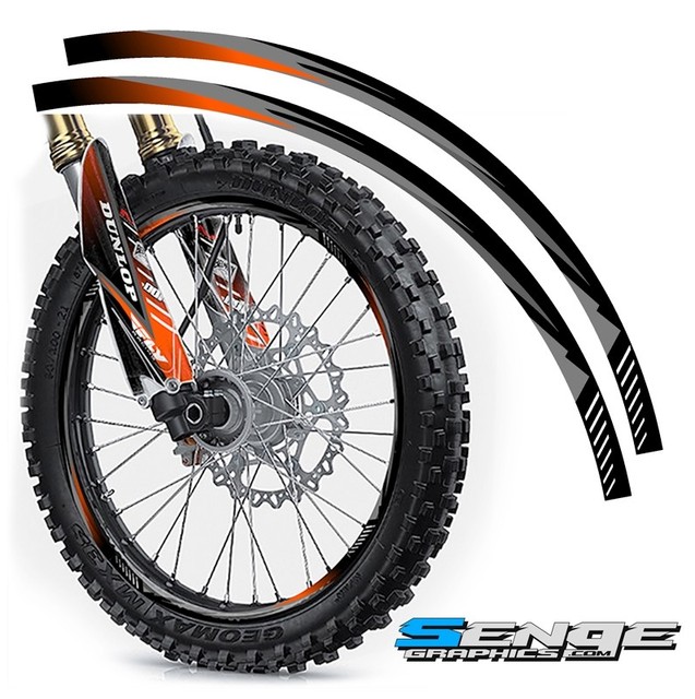 17 & 17 INCH DIRT BIKE RIM PROTECTORS WHEEL DECALS TAPE GRAPHICS