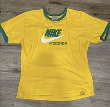 Vintage 90s NIKE Men  s BRASIL CBF RONALDO T Shirt XL Center Swoosh EUC
