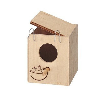 Ferplast Vogelkasten, Haus Nist Nest Vögel, FSC Holz MINI, beige 