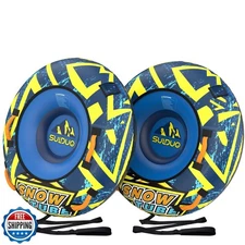 SULDUO 47''Heavy Duty Snow Tube with Premium Canvas Cover and 4 F