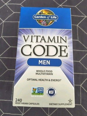 Garden of Life Vitamin Code Men 240 Vegetarian Caps Multivitamin Bb 5/31/26
