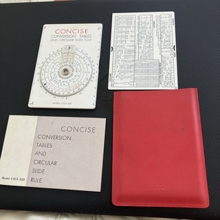 Concise Circular Slide Rule CTCS 552 Case and Instructions Chemical Elements
