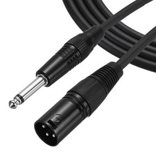 10 ft 6.35mm 1/4" TRS Male to XLR Male Interconnect Audio Microphone Cable