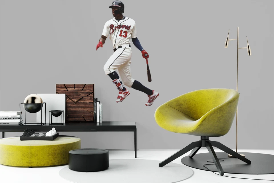 Ronald Acuña Jr. Atlanta Braves MLB Removable/Reusable Wall Vinyl Die Cut Decal - Image 4 of 4
