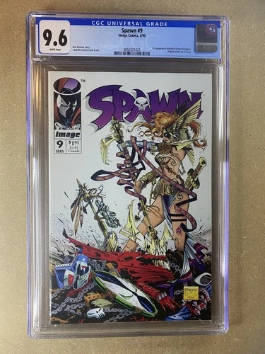 Spawn #9 (Image Comics Malibu Comics March 1993), 9.6 slabbed and graded CGC