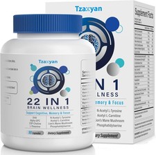 Brain Supplements for Memory and Focus, Clarity  90 Count Pack of 1 , Blue