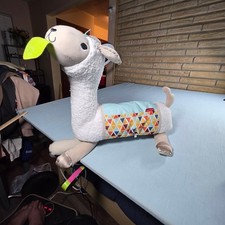 Fisher-Price Grow-with-Me Tummy Time Llama Plush Wedge White FXC37