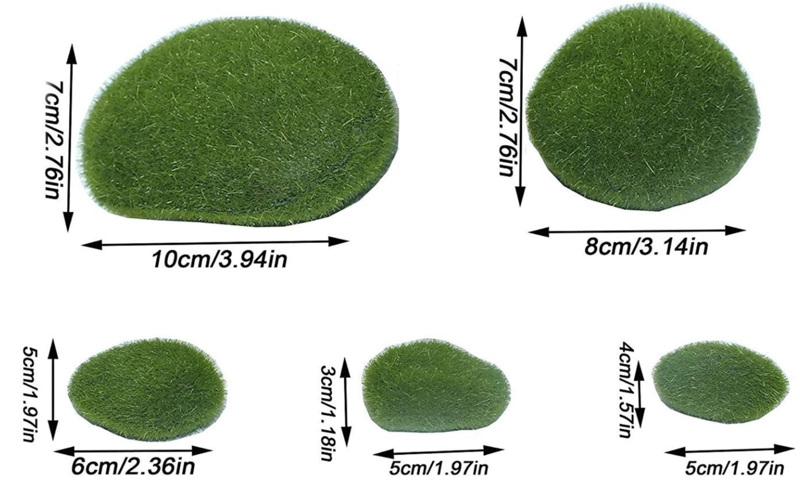 19 Pieces Artificial Moss Balls for DIY Floral Design Rocks Decorative foam