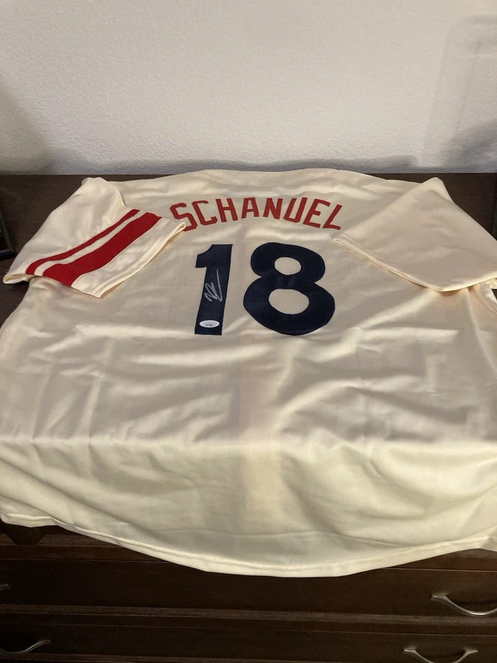 Nolan Schanuel Signed Auto Los Angeles Angels City Connect Jersey #18 JSA COA - Image 3 of 4