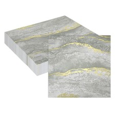 20Pcs 11.8"x11.8" Marble Peel and Stick Backsplash Wall Tiles, Gray Gold
