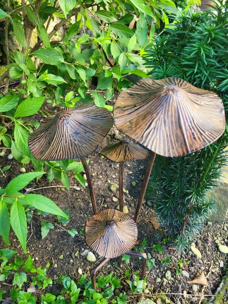 Produktbild von Jennytim Pilzform Gartenstecker, Gartendekoration Plugin, Rost