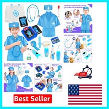 Imaginative Doctor Play Set with 17 Pieces - Dress Up  Storage Bag Included