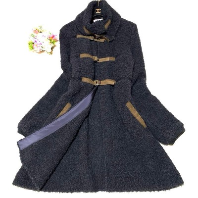 Max Mara Teddy Bear Mohair Long Cardigan Coat Gray Size M Auth From Japan RIN