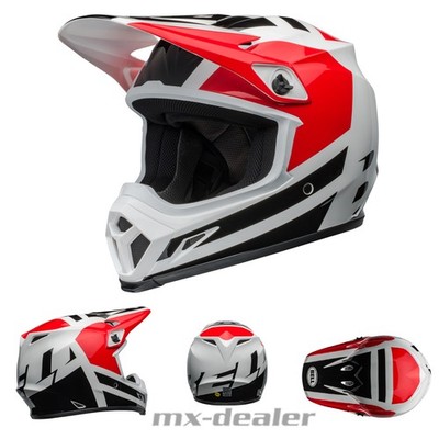 Bell Helmets MX-9 Crosshelm Alter Ego Gloss Rot MIPS MX Enduro Quad Helm