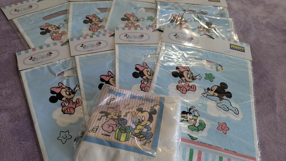 De colección Disney Bebés Mickey Minnie Fiesta Favores Goodie Botín Bolsas Invitaciones  Foto 2 de 4