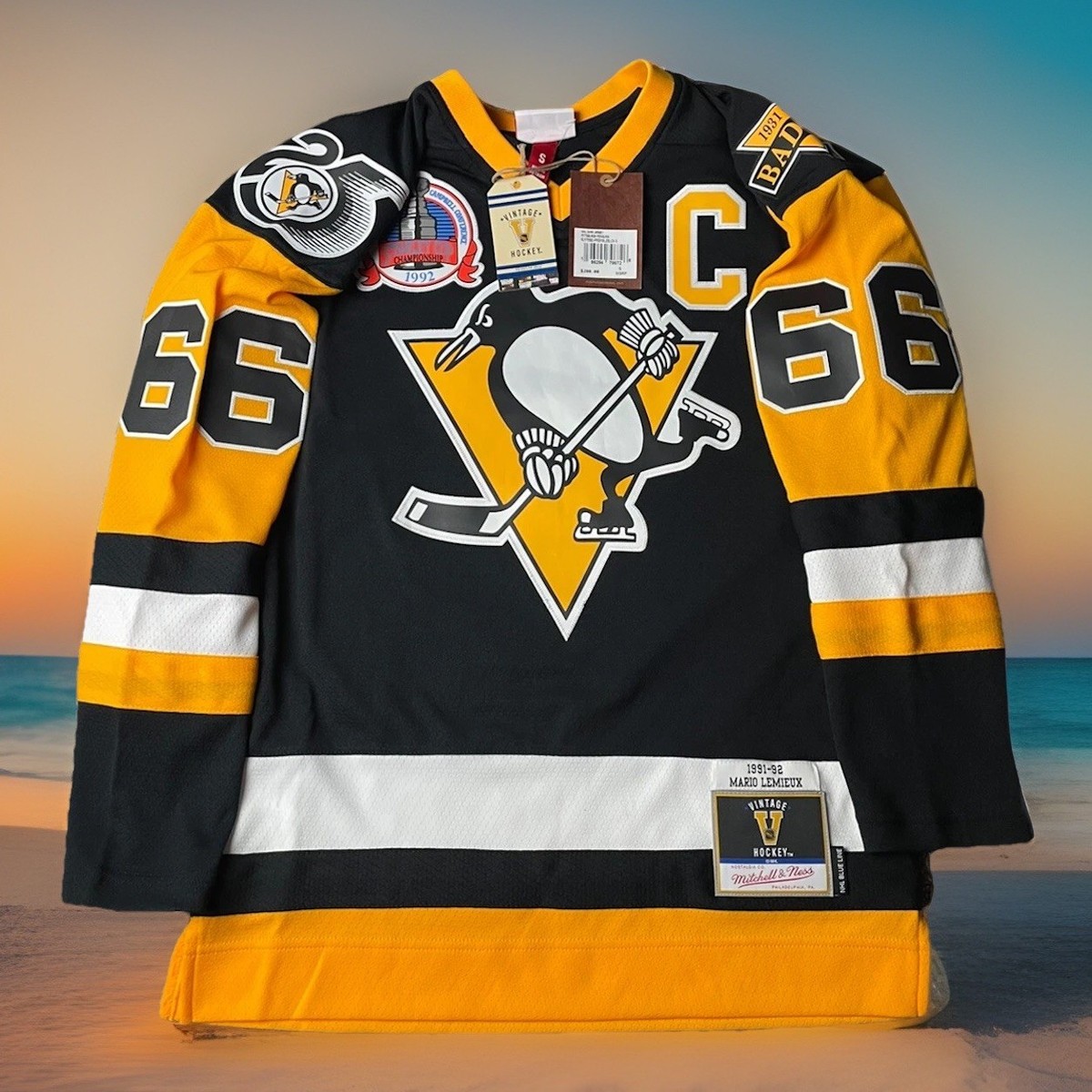 MITCHELL & NESS PITTSBURGH PENGUINS S MARIO LEMIEUX BLUE LINE