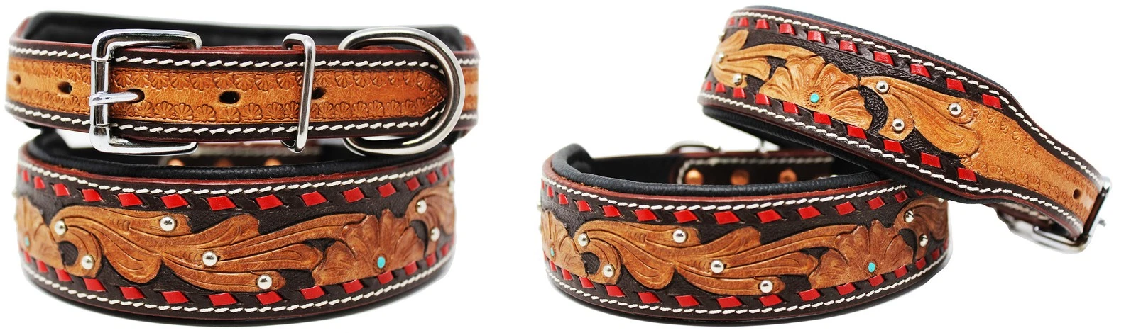 Dog Puppy Collar Genuine Cow Leather Padded Canine 6098
Opens in a new window or tab