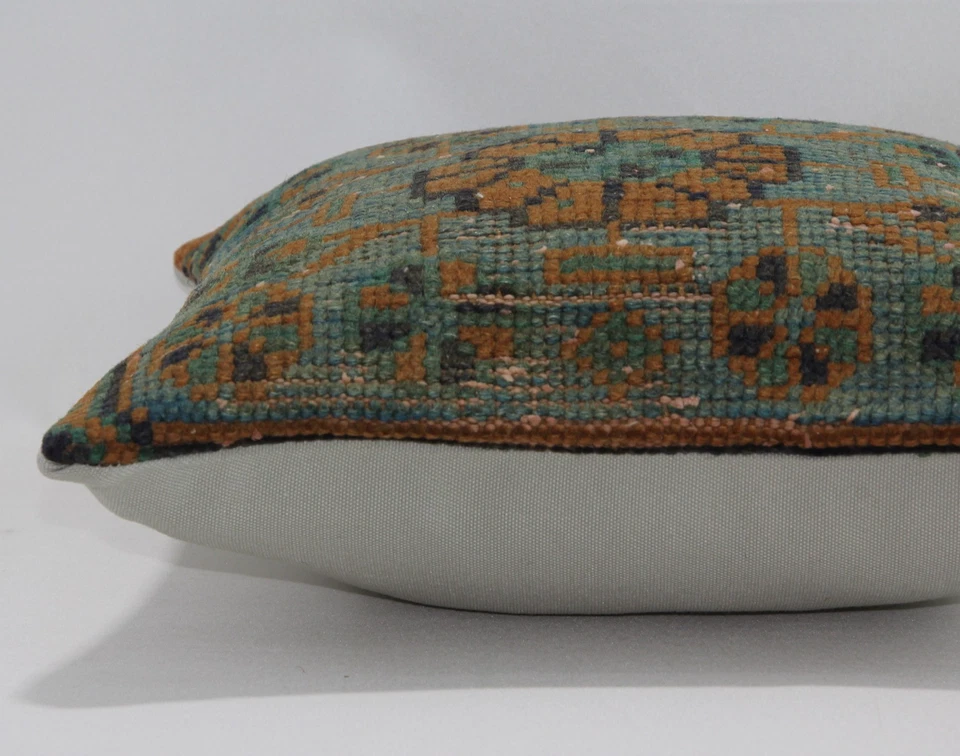 Turkish Kilim Pillow Cover, 16x16 Vintage Kilim Pillowcase,Ethnic Fabric Cushion - Image 4 of 4