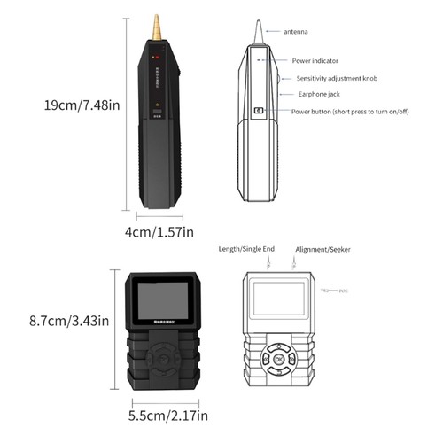 Networks Cable Tester Multimeter Lan CableTracking POETest Length Measure - Afbeelding 8 van 8