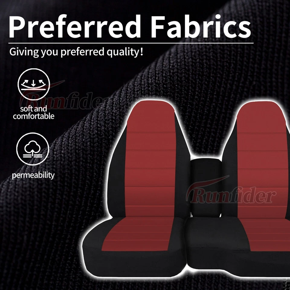 60/40 Split Bench Seats For Chevrolet Colorado GMC Canyon 2004-2011 -Red Foto 3 de 4