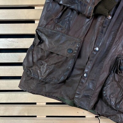 Men's Waxed Jacket Barbour Bedale Vintage Size C42/107 Cm L Men's Waxed Jacket Barbour Bedale Vintage Size C42/107 Cm L