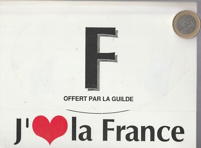 sticker. I LOVE FRANCE. La Guilde